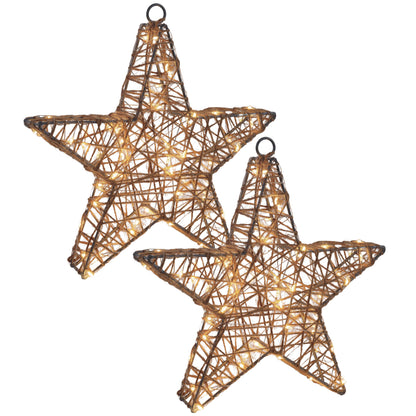2er-Set LED Weihnachtsdeko "Metallstern" L/B: 25 cm