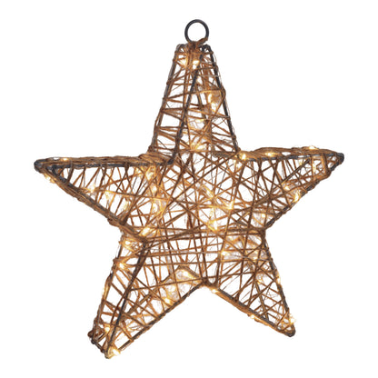 2er-Set LED Weihnachtsdeko "Metallstern" L/B: 25 cm
