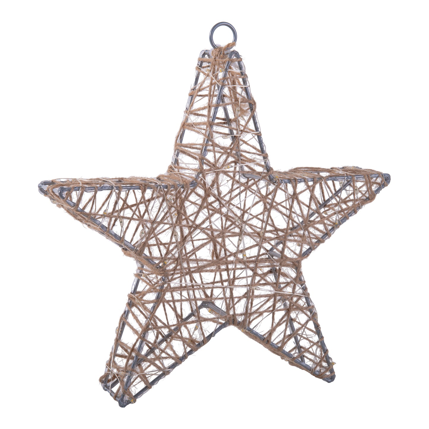 2er-Set LED Weihnachtsdeko "Metallstern" L/B: 25 cm