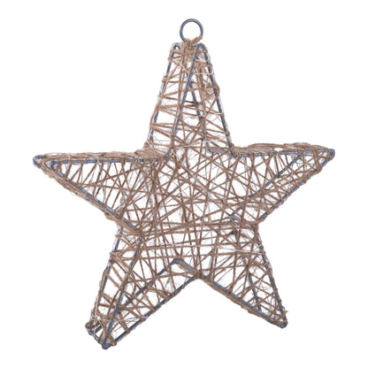 2er-Set LED Weihnachtsdeko "Metallstern" L/B: 25 cm