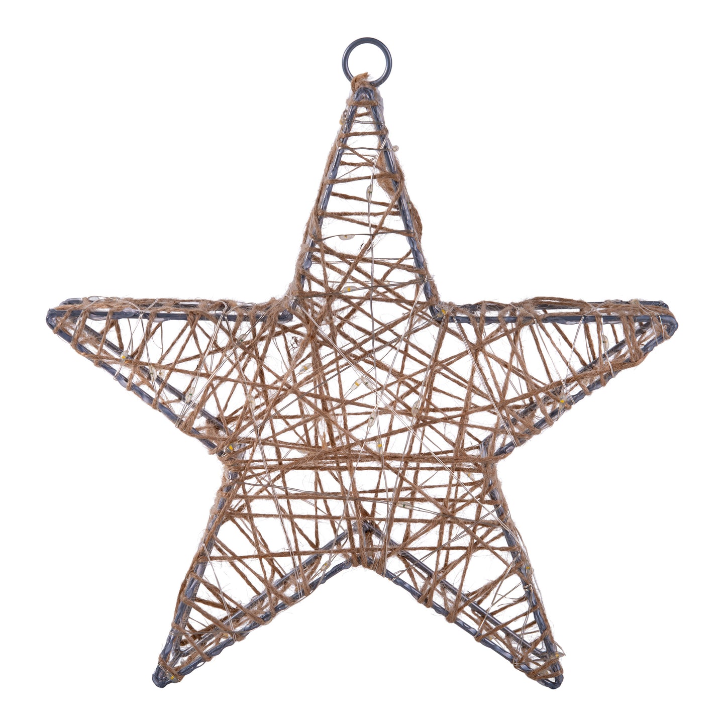2er-Set LED Weihnachtsdeko "Metallstern" L/B: 25 cm