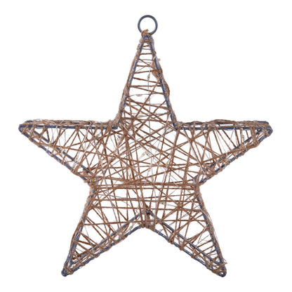 2er-Set LED Weihnachtsdeko "Metallstern" L/B: 25 cm