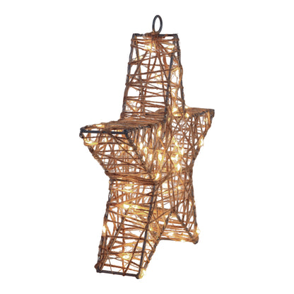 2er-Set LED Weihnachtsdeko "Metallstern" L/B: 25 cm