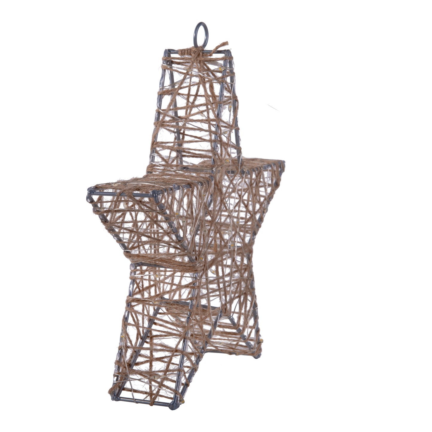 2er-Set LED Weihnachtsdeko "Metallstern" L/B: 25 cm