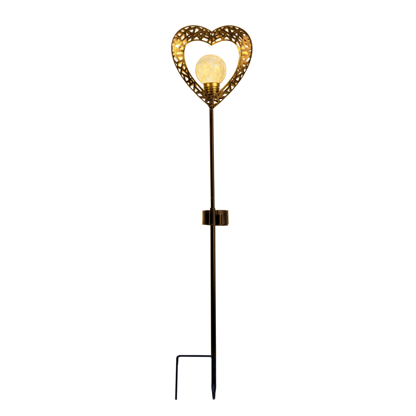 2er-Set LED Solarerdspieß "HERZ" H: 59cm