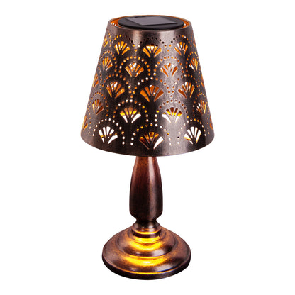 LED Solar-/Tischleuchte "ELSA" H: 30,8cm antik-messing