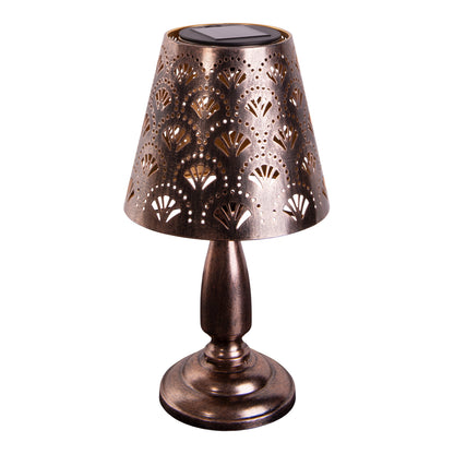 LED Solar-/Tischleuchte "ELSA" H: 30,8cm antik-messing
