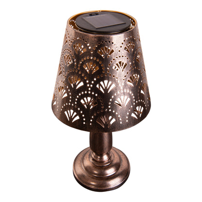 LED Solar-/Tischleuchte "ELSA" H: 30,8cm antik-messing