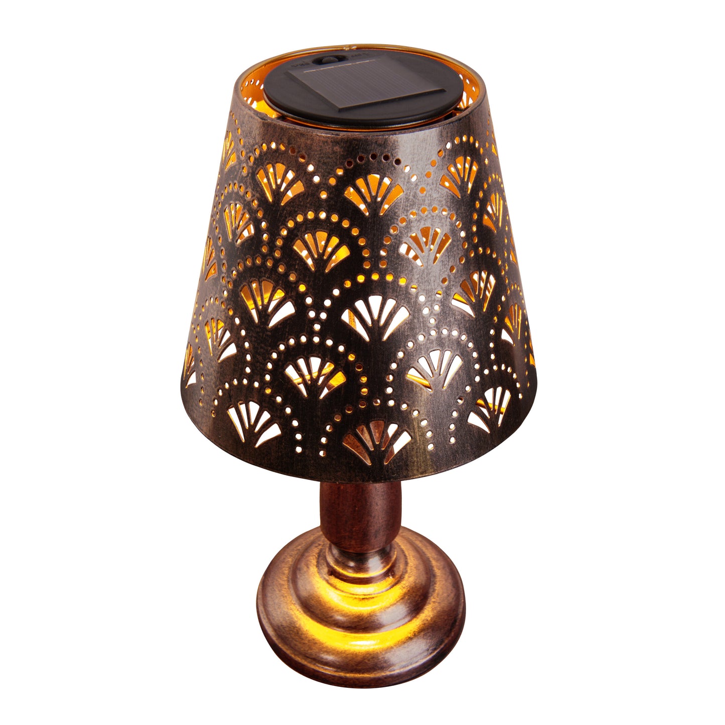 LED Solar-/Tischleuchte "ELSA" H: 30,8cm antik-messing