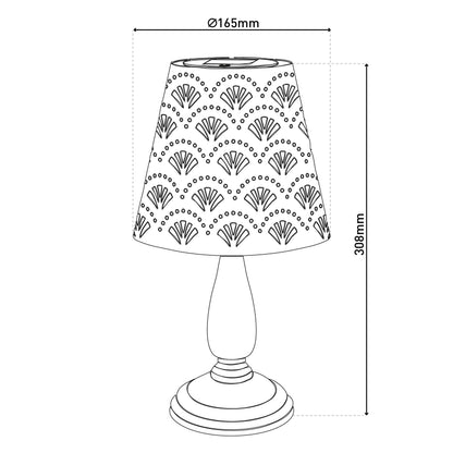 LED Solar-/Tischleuchte "ELSA" H: 30,8cm antik-messing