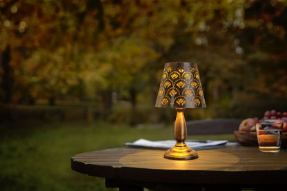 LED Solar-/Tischleuchte "ELSA" H: 30,8cm antik-messing