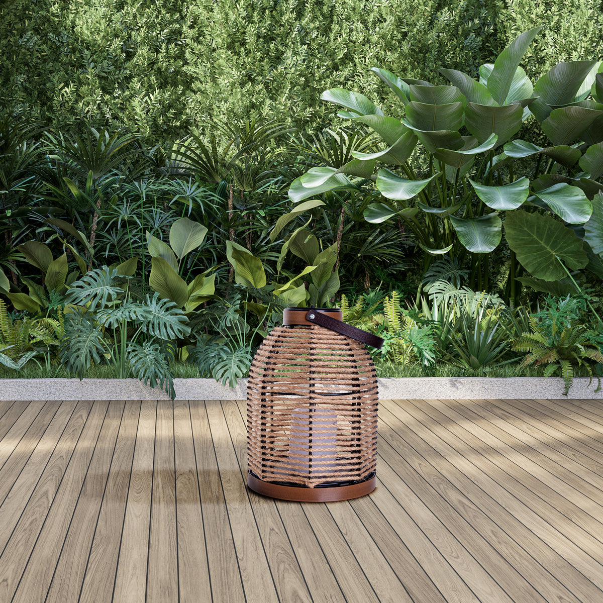 LED Solarleuchte "KORBINIAN" H: 29cm natur