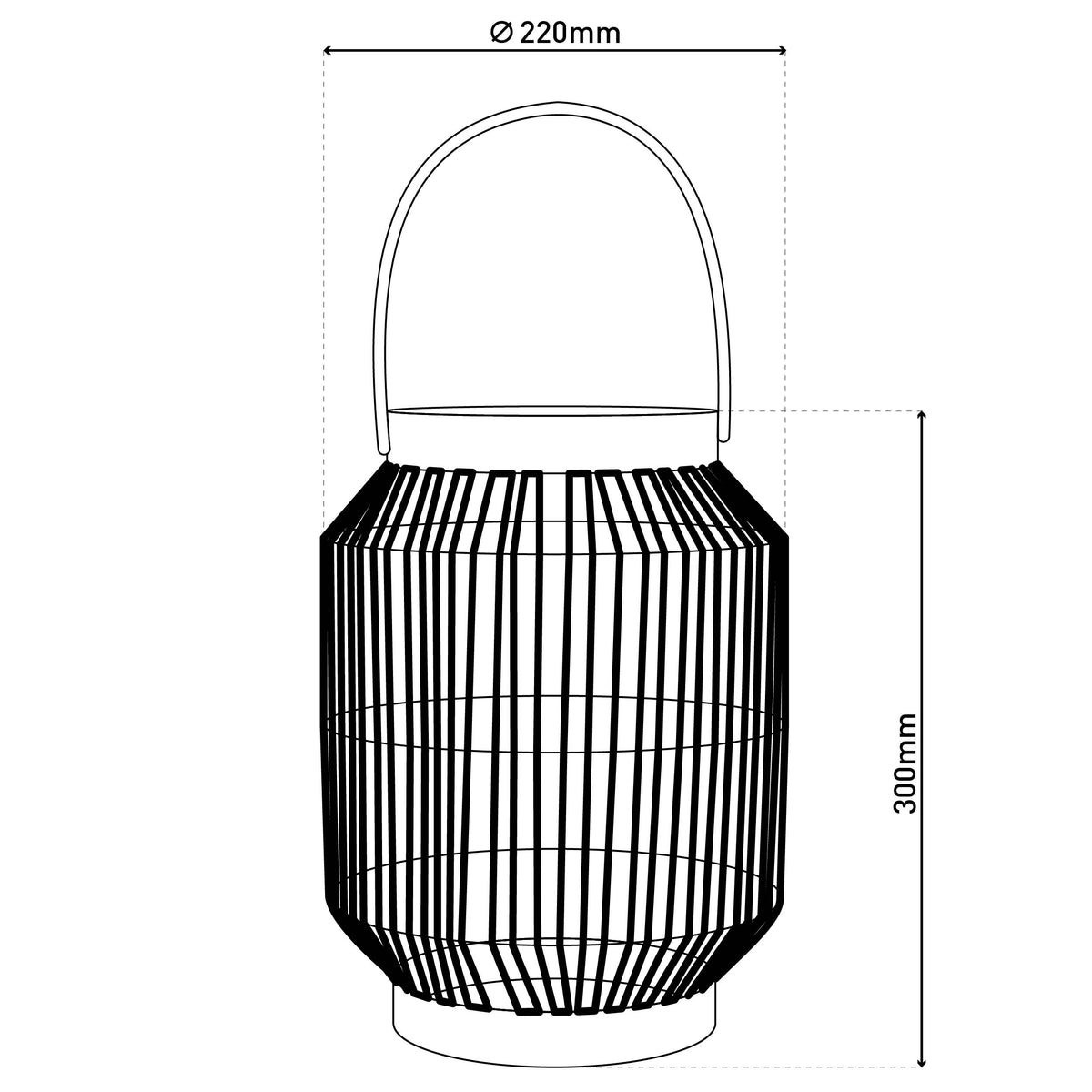 LED Solarleuchte "KORBINIAN" H: 30cm natur