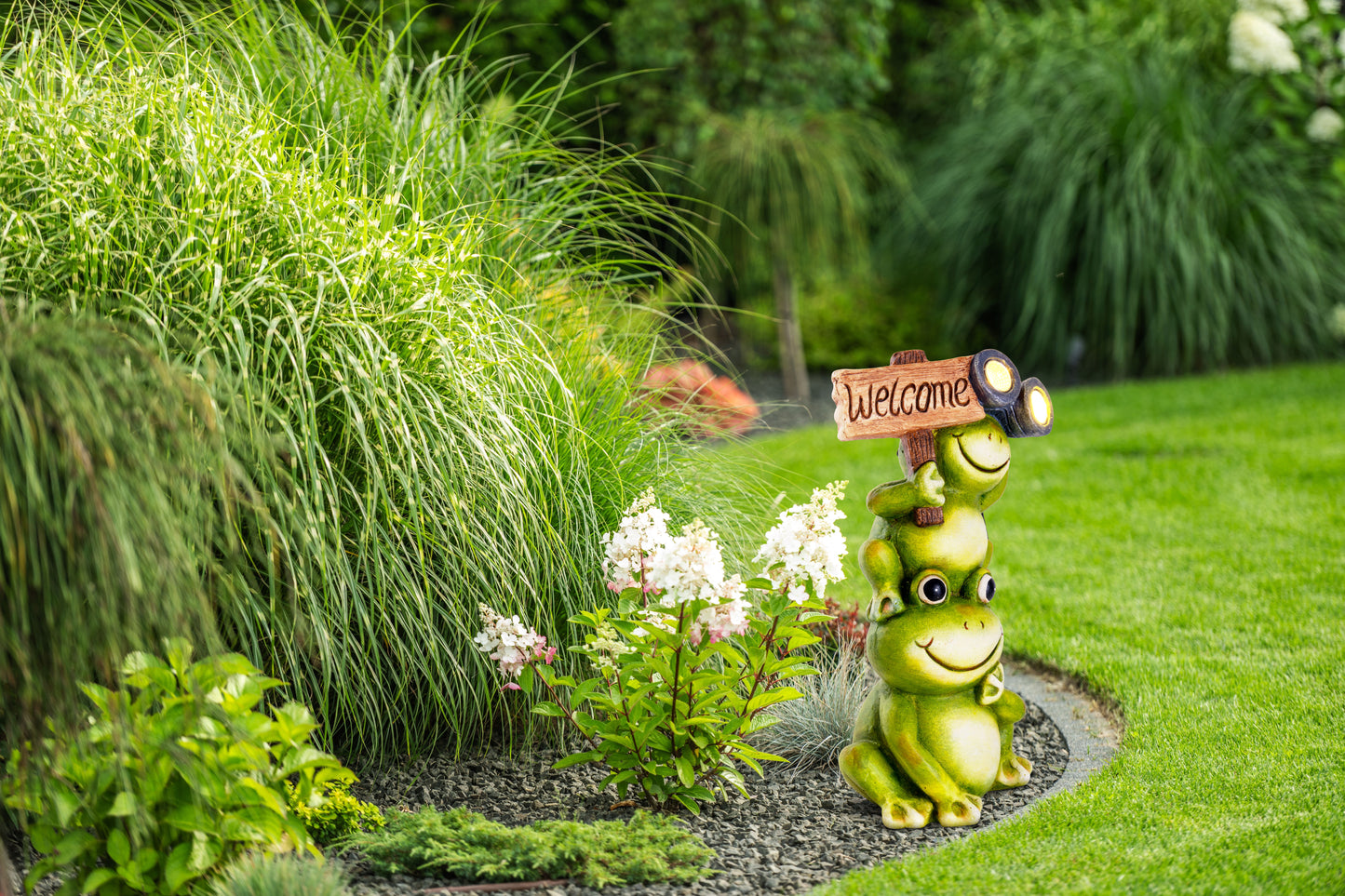 LED Solarleuchte "FROSCH" H: 45 cm