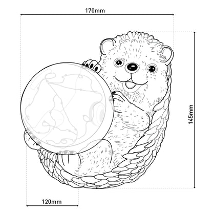 LED Solarleuchte "IGEL" H: 14,5cm