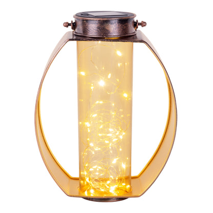 LED Solarleuchte "FAIRYLIGHT" H: 26cm gold/messing