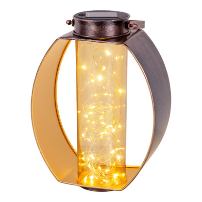 LED Solarleuchte "FAIRYLIGHT" H: 26cm gold/messing