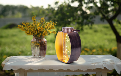LED Solarleuchte "FAIRYLIGHT" H: 26cm gold/messing