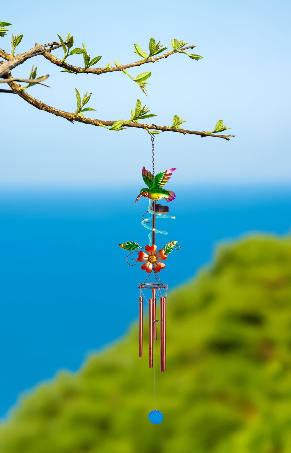 LED Solarleuchte / Windspiel "COLIBRI"