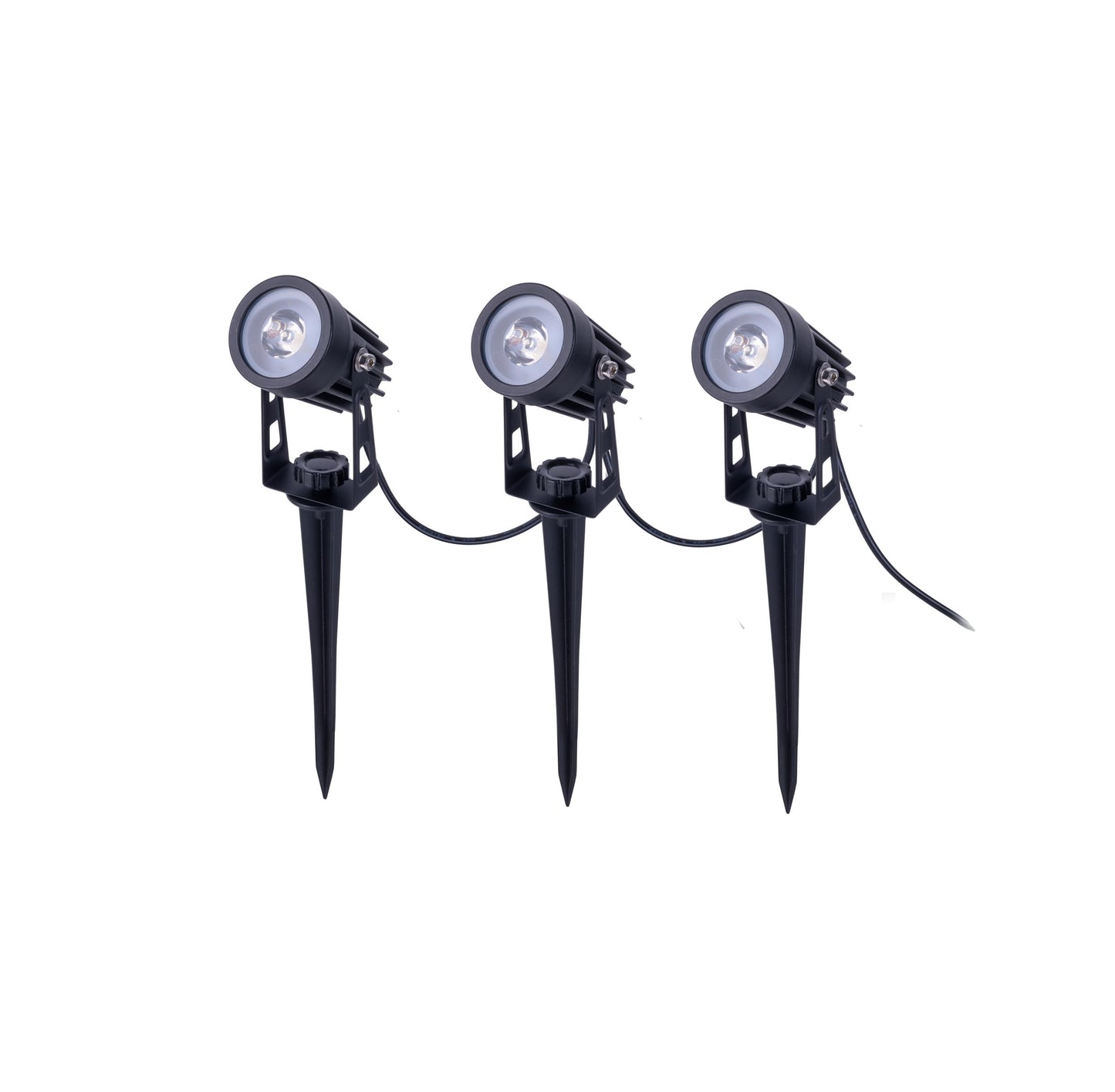 3er LED Solarspot mit Erdspieß "SPOTI"
