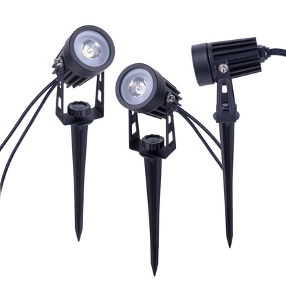 3er LED Solarspot mit Erdspieß "SPOTI"