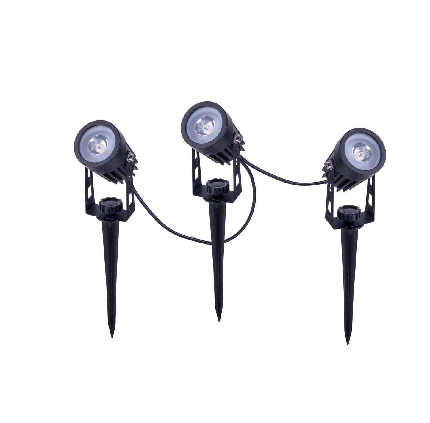 3er LED Solarspot mit Erdspieß "SPOTI"