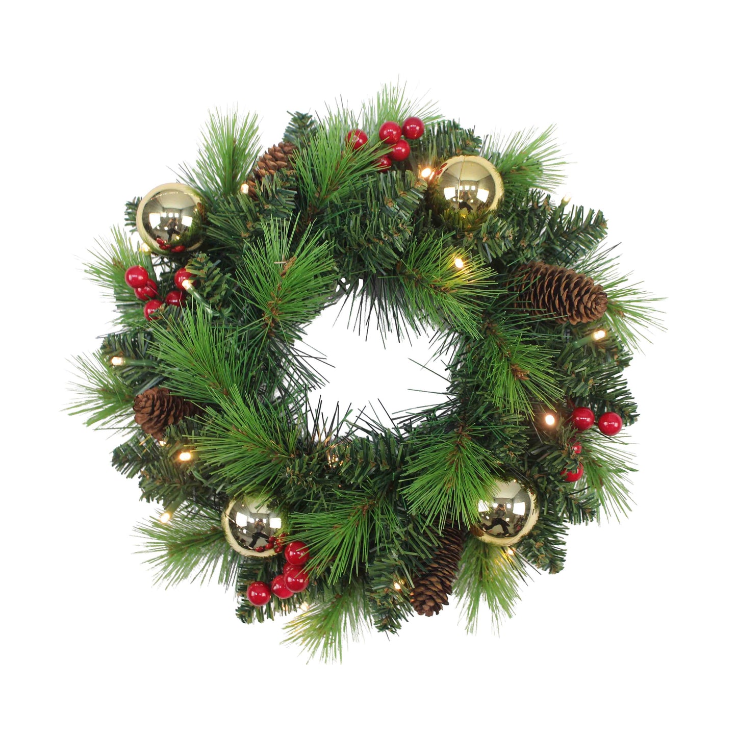 LED Weihnachtskranz "NOEL" Ø: 35cm gold