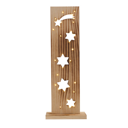 LED-Holz-Dekoleuchte "STERNE"