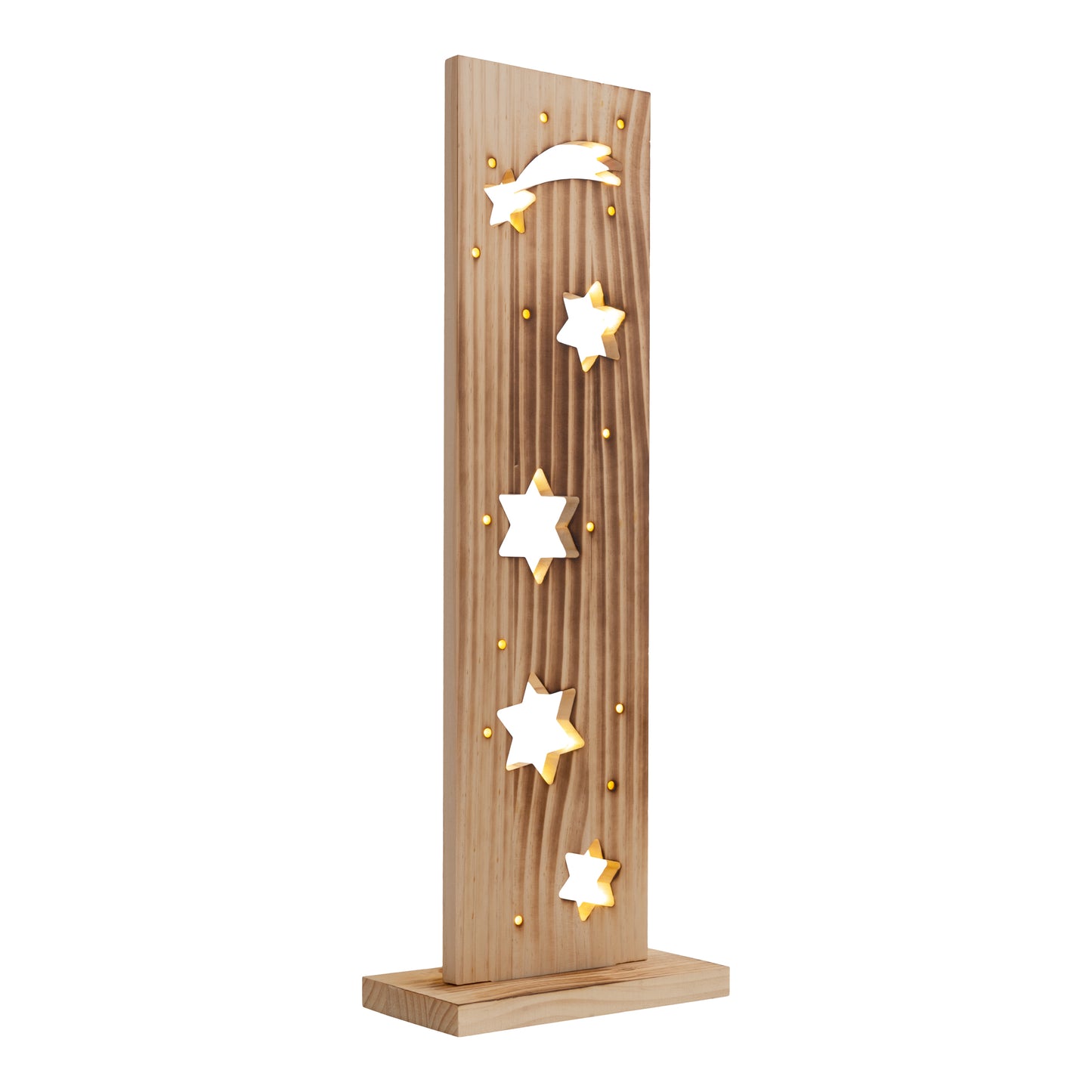 LED-Holz-Dekoleuchte "STERNE"