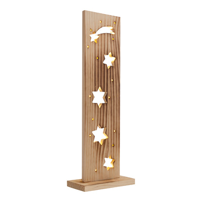 LED-Holz-Dekoleuchte "STERNE"