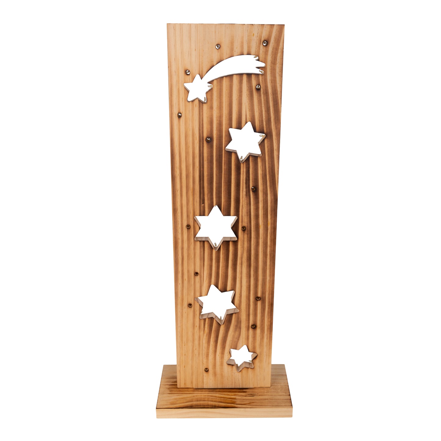 LED-Holz-Dekoleuchte "STERNE"
