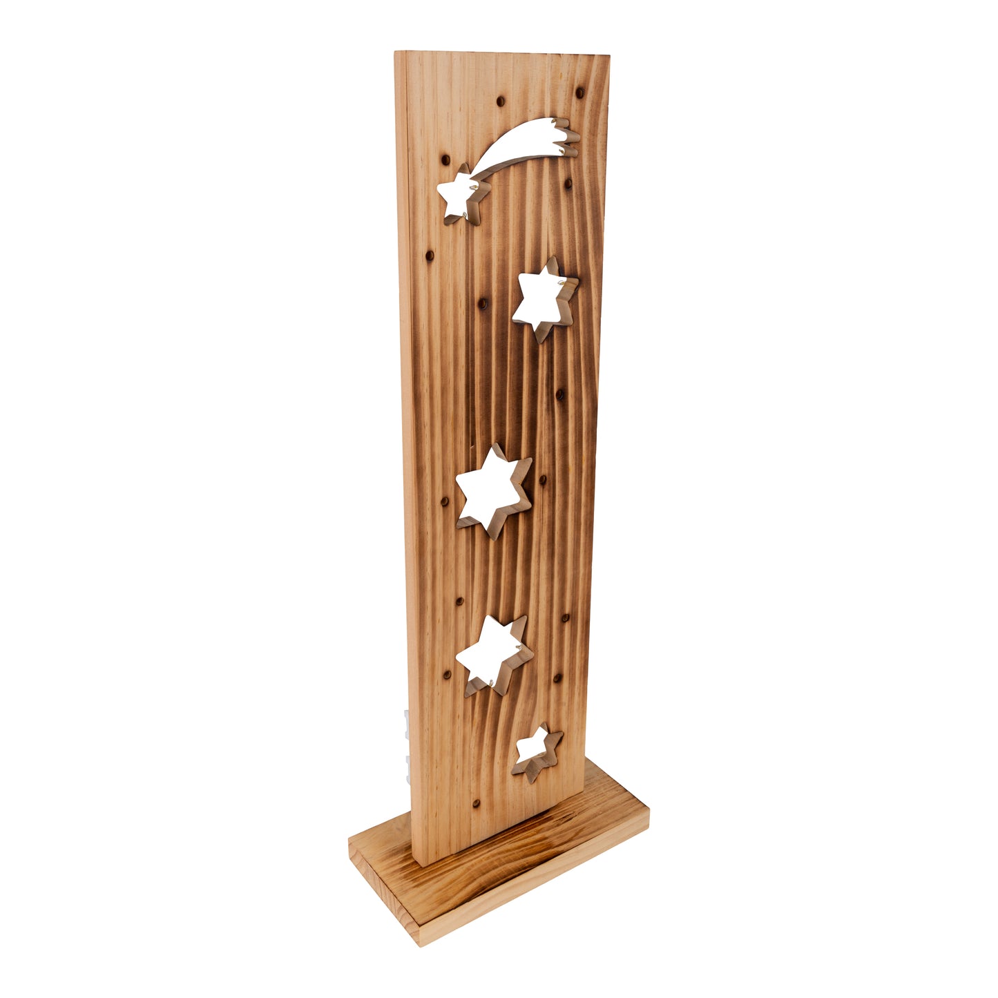 LED-Holz-Dekoleuchte "STERNE"