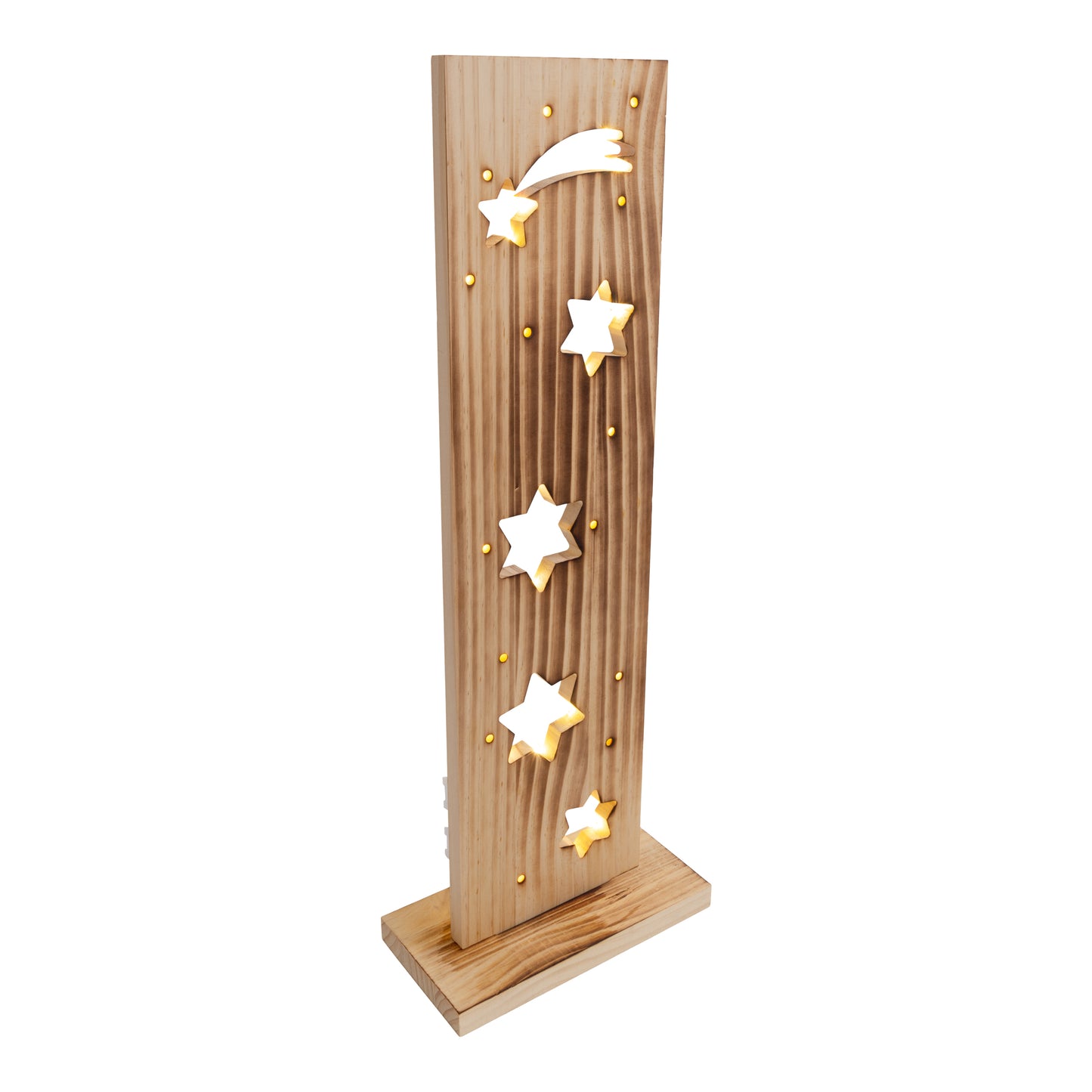 LED-Holz-Dekoleuchte "STERNE"