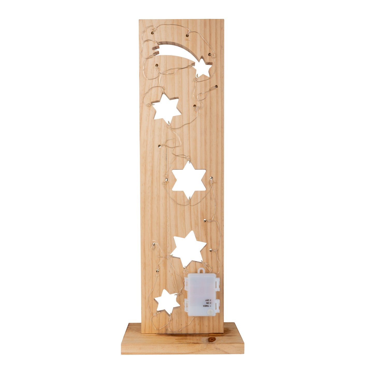 LED-Holz-Dekoleuchte "STERNE"