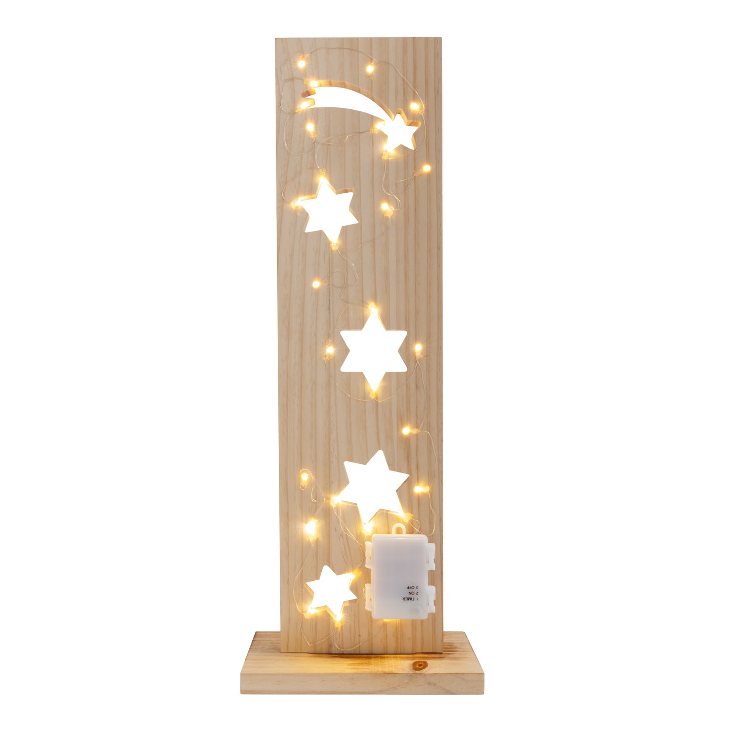 LED-Holz-Dekoleuchte "STERNE"