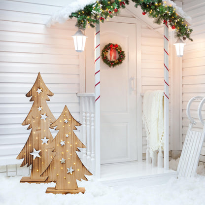 LED Holz-/Dekoleuchte "TANNENBAUM" H:47cm natur