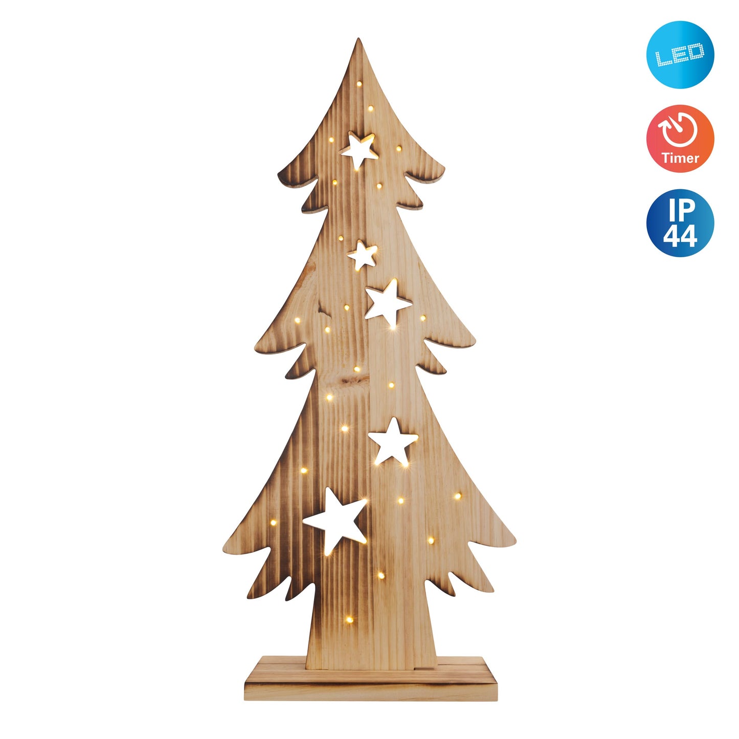 LED-Holz-Dekoleuchte "TANNENBAUM" H:80cm