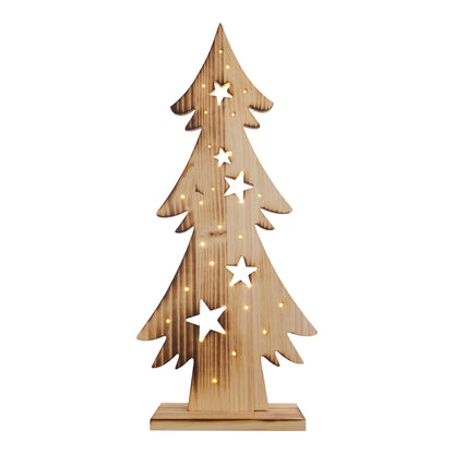 LED-Holz-Dekoleuchte "TANNENBAUM" H:80cm