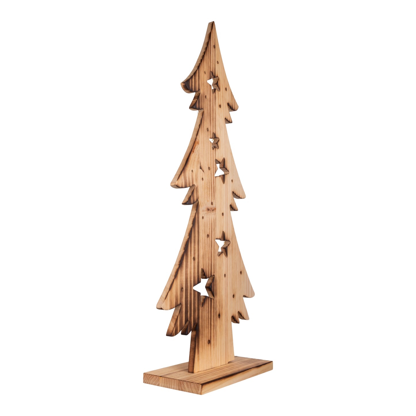 LED-Holz-Dekoleuchte "TANNENBAUM" H:80cm