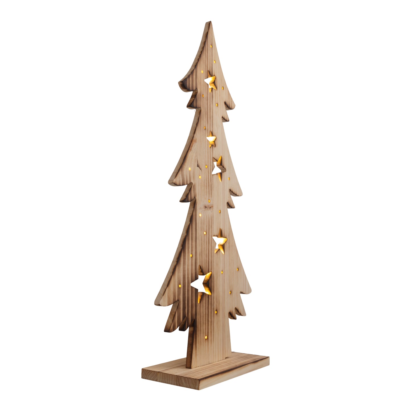 LED-Holz-Dekoleuchte "TANNENBAUM" H:80cm