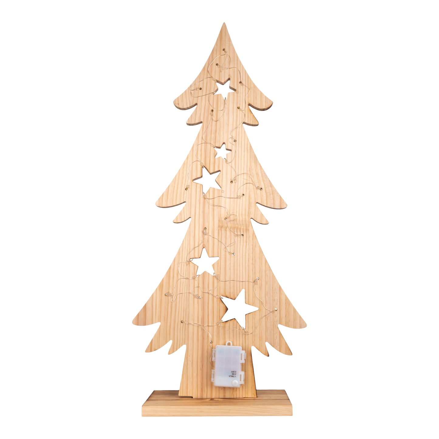 LED-Holz-Dekoleuchte "TANNENBAUM" H:80cm