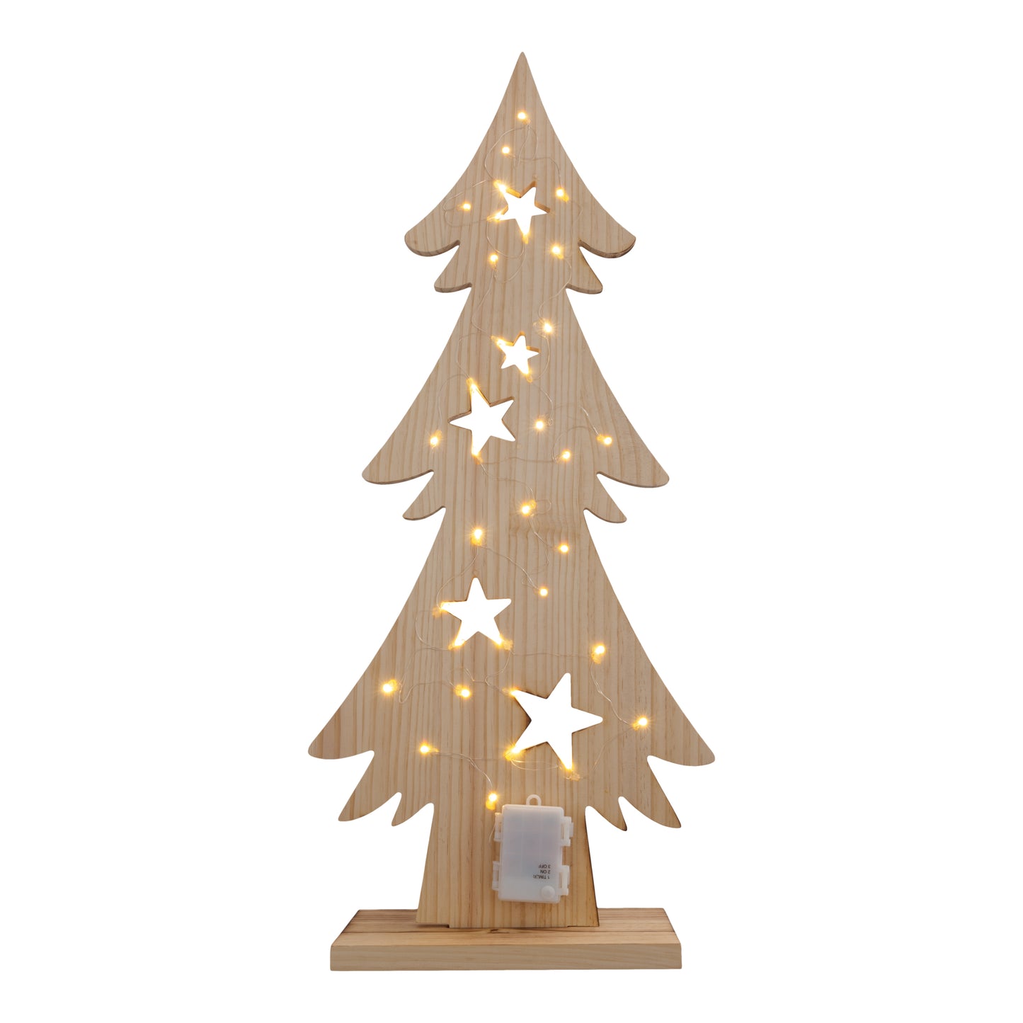 LED-Holz-Dekoleuchte "TANNENBAUM" H:80cm