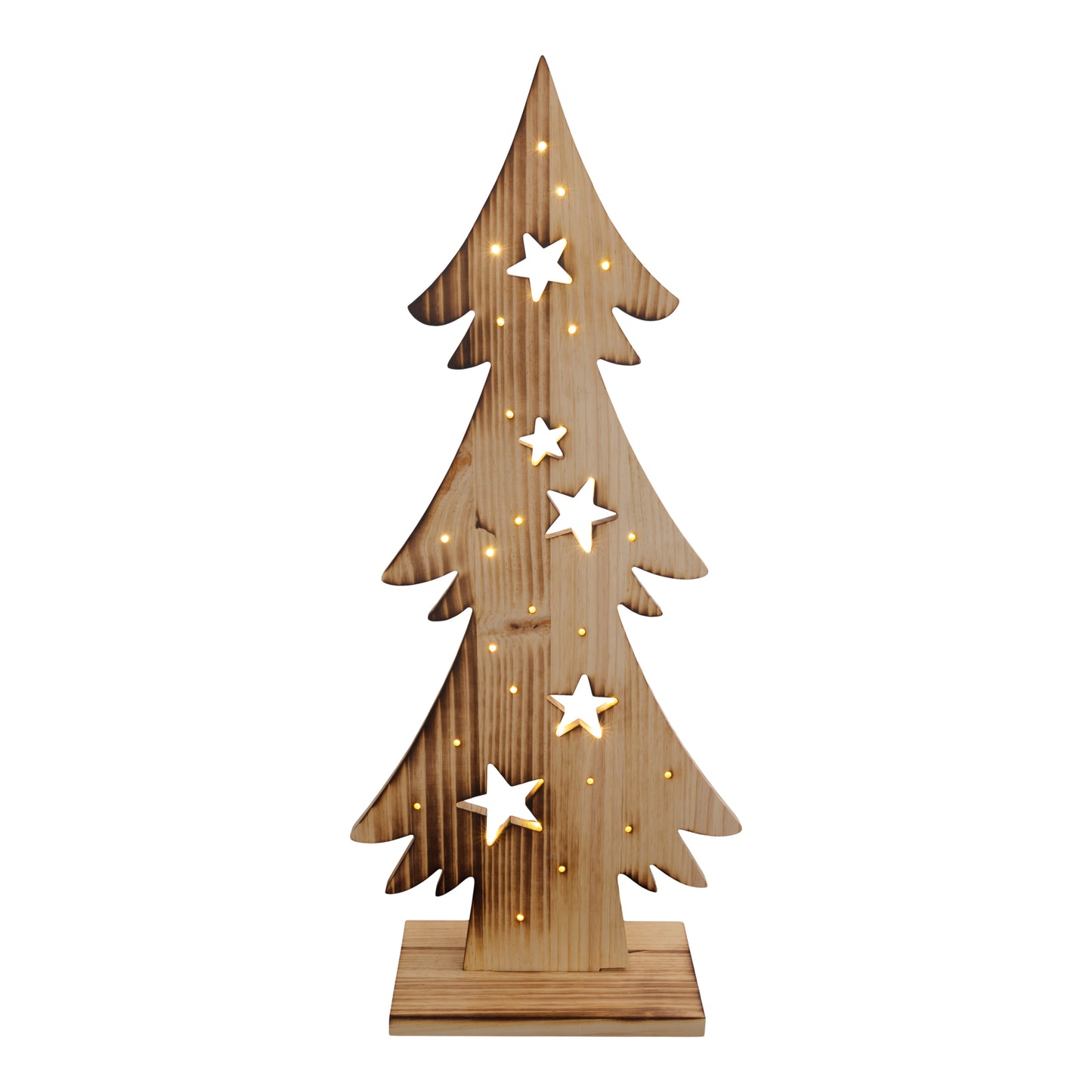 LED-Holz-Dekoleuchte "TANNENBAUM" H:80cm