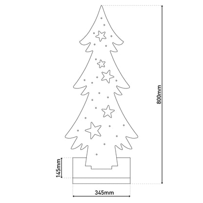 LED-Holz-Dekoleuchte "TANNENBAUM" H:80cm