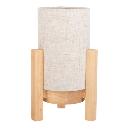 Akkutischleuchte "MADITA" H: 25cm leinen/natur