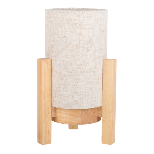 Akkutischleuchte "MADITA" H: 25cm leinen/natur