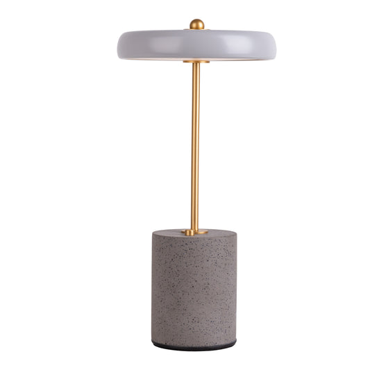 Akku Tischleuchte "SETA" H: 30cm grau