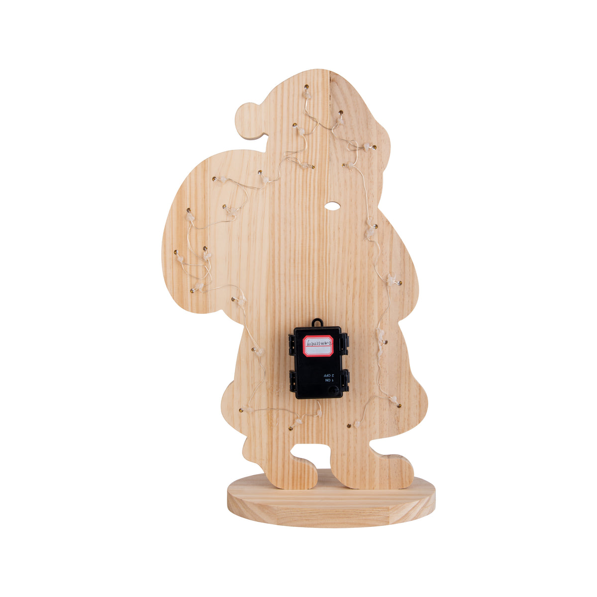 LED Holz-/Dekoleuchte "SANTA" H: 49cm natur