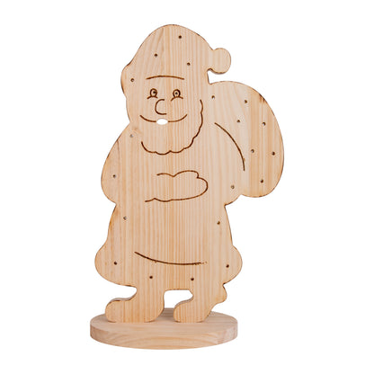 LED-Holz-Dekoleuchte "SANTA" groß
