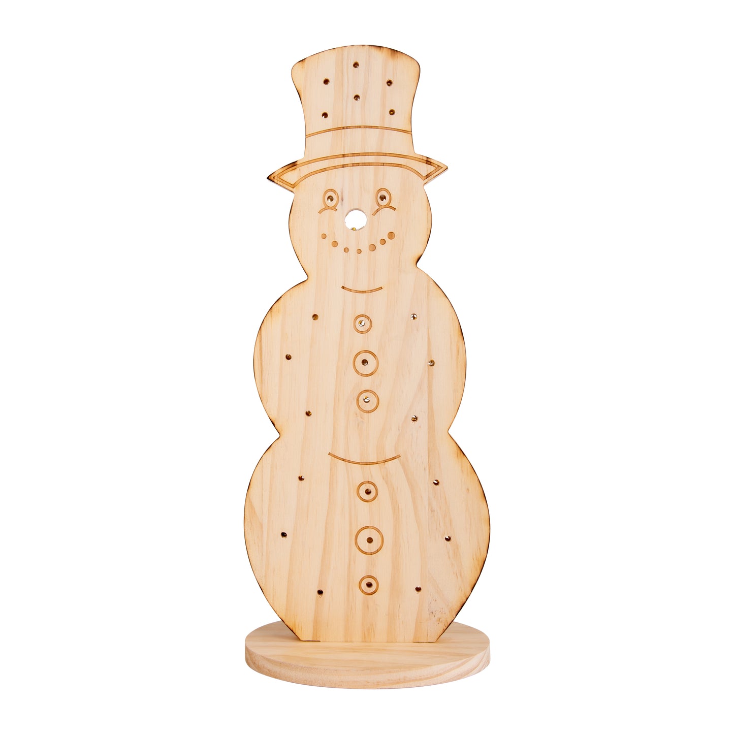 LED-Holz-Dekoleuchte "SNOWY" klein